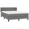 vidaXL Sommier &agrave; lattes de lit avec matelas Gris fonc&eacute; 140x200cm Tissu