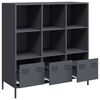 vidaXL Buffet haut anthracite 101,5x39x103,5 cm acier