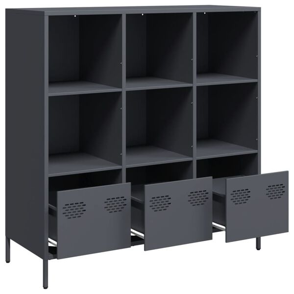 vidaXL Buffet haut anthracite 101,5x39x103,5 cm acier