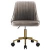 vidaXL Chaise pivotante &agrave; manger Gris clair Velours