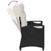 vidaXL Banc de jardin avec oreiller Noir et Cr&egrave;me 105 x 60 x 112 cm