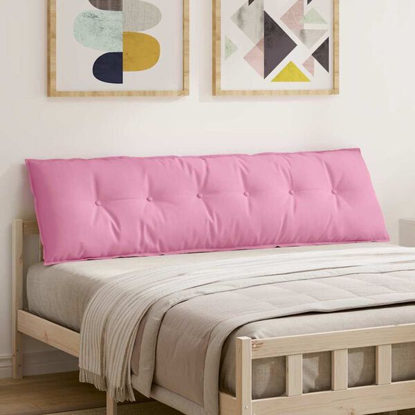 vidaXL Coussin de Dos Rose 180 x 19 x 50 cm tissu