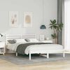 vidaXL Cadre de lit avec t&ecirc;te de lit Blanc 140 x 210 cm Pin massif