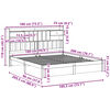 vidaXL Lit bibliothèque sans matelas 180x200 cm bois massif de pin