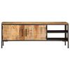 vidaXL Meuble TV 110x35x40 cm bois massif de manguier brut