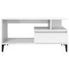 vidaXL Table basse Blanc brillant 90x49x45 cm Bois d'ing&eacute;nierie