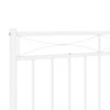 vidaXL T&ecirc;te de lit de remplacement m&eacute;tal blanc 100 cm