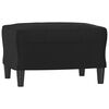 vidaXL Canap&eacute; &agrave; 3 places avec repose-pieds Noir 180 cm Similicuir