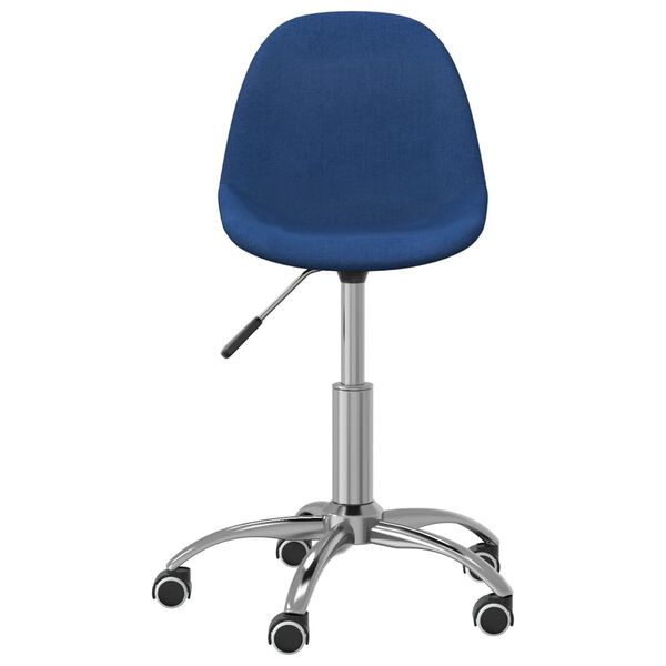 vidaXL Chaises pivotantes &agrave; manger lot de 4 bleu tissu
