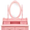 vidaXL Ensemble de coiffeuse avec tabouret Rose 75x69x140 cm Paulownia
