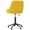 vidaXL Chaise pivotante de bureau Jaune moutarde Velours