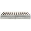 vidaXL Cadre de lit avec tiroirs sans matelas gris b&eacute;ton 140x190 cm