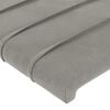 vidaXL T&ecirc;tes de lit Gris clair 144x5x78/88 cm Velours