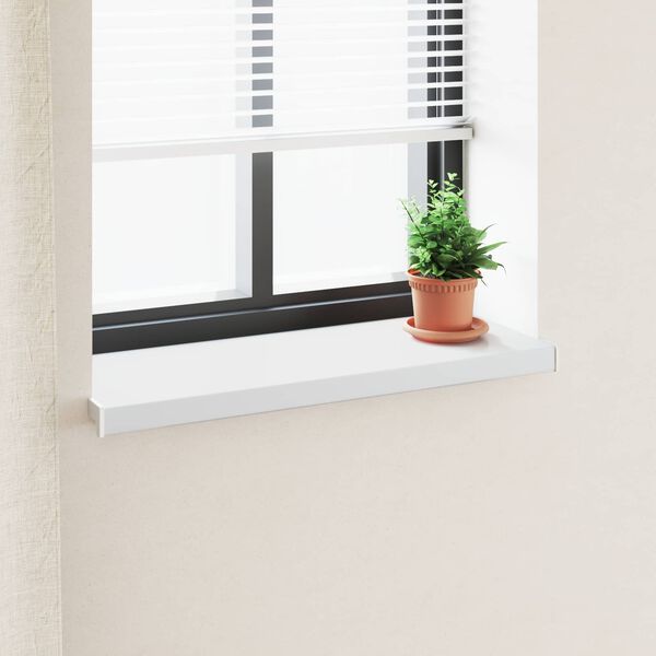 vidaXL Appui de fen&ecirc;tre Blanc 80 x 35 x 4,5 cm PVC