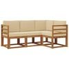 vidaXL Ensemble de canap&eacute;s d'ext&eacute;rieur 4 pcs Naturel et Beige