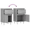 vidaXL Buffet sonoma gris 40x35x70 cm bois d'ing&eacute;nierie
