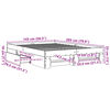 vidaXL Cadre de lit sans matelas sonoma gris 140x200 cm