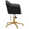 vidaXL Chaise pivotante de salle &agrave; manger Noir Velours