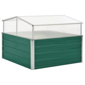 vidaXL Serre Vert 100x100x77 cm Acier galvanis&eacute;