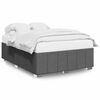 vidaXL Cadre de lit sans matelas gris fonc&eacute; 140x190 cm tissu