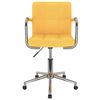 vidaXL Chaise pivotante de salle à manger Jaune moutarde Tissu