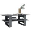 vidaXL Table basse Gris brillant 110x55x42 cm bois d'ing&eacute;nierie