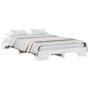 vidaXL Cadre de lit Blanc 120 x 190 cm Pin massif