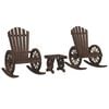 vidaXL Salon de jardin 3 pcs bois de sapin massif