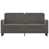 vidaXL Canap&eacute; &agrave; 2 places Gris fonc&eacute; 140 cm Velours