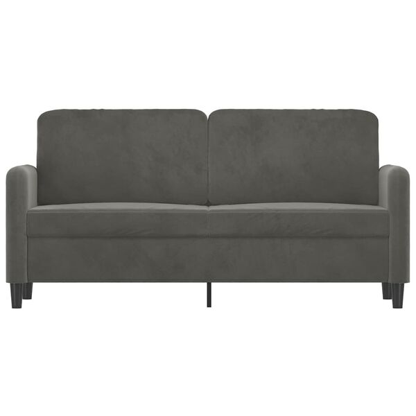 vidaXL Canap&eacute; &agrave; 2 places Gris fonc&eacute; 140 cm Velours