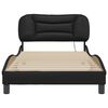 vidaXL Cadre de lit avec LED sans matelas Hvar noir 100x203 cm