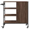 vidaXL Chariot de cuisine ch&ecirc;ne marron bois d'ing&eacute;nierie