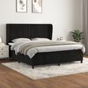vidaXL Sommier &agrave; lattes de lit et matelas Noir 160x200 cm Velours