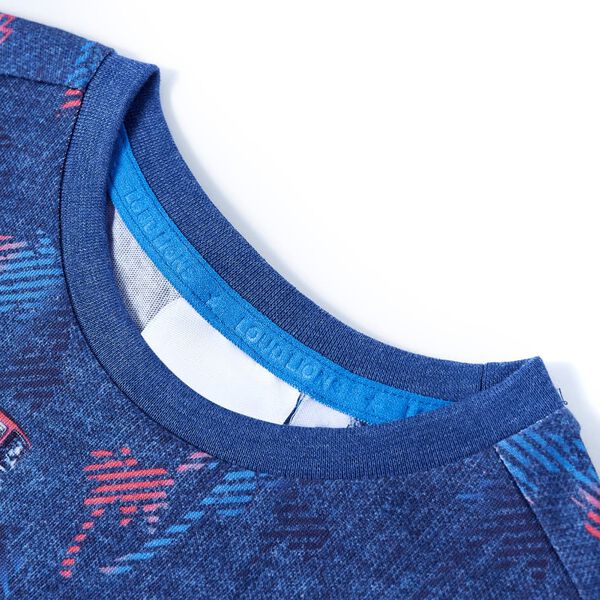T-shirt pour enfants m&eacute;lange bleu fonc&eacute; 116
