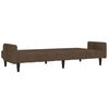 vidaXL Canap&eacute;-lit &agrave; 2 places avec tabouret Marron Tissu microfibre