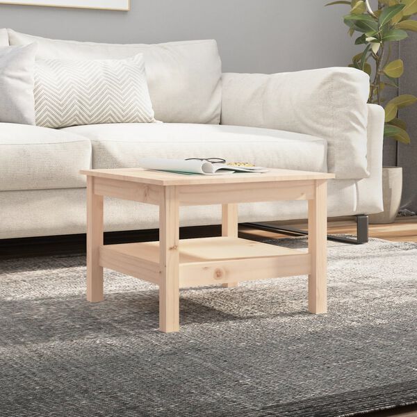 vidaXL Table basse 55x55x40 cm Bois massif de pin