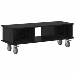vidaXL Meuble TV Ch&ecirc;ne noir 100 x 35 x 35 cm Bois d'ing&eacute;nierie