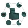 vidaXL Fauteuil inclinable Vert fonc&eacute; Tissu