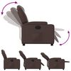 vidaXL Fauteuil inclinable &eacute;lectrique Marron Similicuir