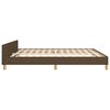 vidaXL Cadre de lit sans matelas marron fonc&eacute; tissu