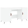vidaXL Bureau Blanc brillant 140x50x75 cm Bois d'ing&eacute;nierie