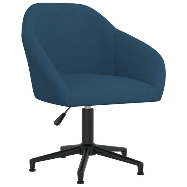 vidaXL Chaises pivotantes &agrave; manger lot de 4 bleu velours