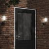 vidaXL Appliques murales d'ext&eacute;rieur 2 pcs noir acier inoxydable