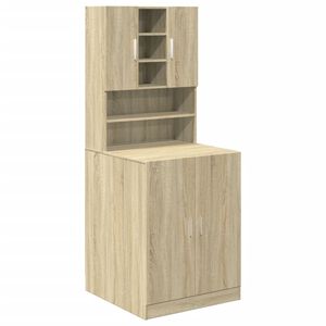 vidaXL Armoires pour machine &agrave; laver 2pcs ch&ecirc;ne sonoma bois ing&eacute;nierie