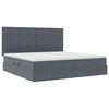 vidaXL Lit avec rangement et LED Gris fonc&eacute; 200 x 200 cm Velours