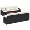 vidaXL Ensemble de canap&eacute; de jardin 9 pc Noir polyrotin