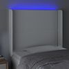 vidaXL T&ecirc;te de lit &agrave; LED Blanc 93x16x118/128 cm Similicuir