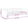 vidaXL Lit de repos sans matelas noir 90x200 cm tissu