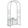 vidaXL Arche de jardin avec verrouillage Noir 102 x 50 x 218 cm