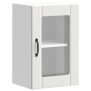 vidaXL Armoire murale de cuisine avec porte en verre Lucca blanc